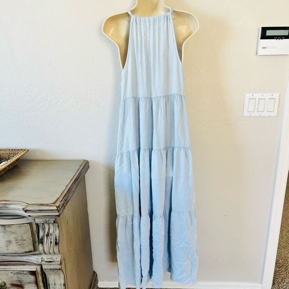 Bella Dahl Light Blue Midi Dress - Picture 5 of 8